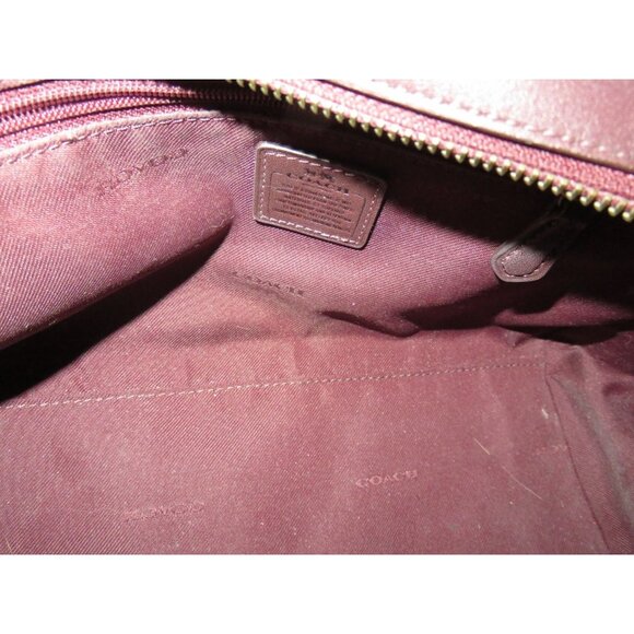 Coach Swagger 27 Cherry Metallic Pebble Leather Double Handle Satchel 36497 - Picture 11 of 15